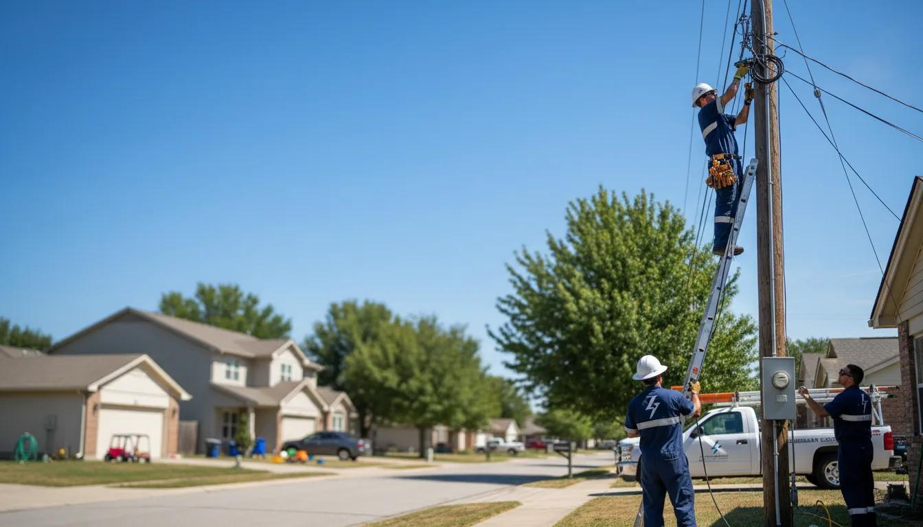 Residential electrician providing installation services in Bunker Hill, IL